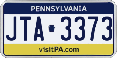PA license plate JTA3373