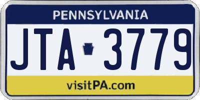 PA license plate JTA3779
