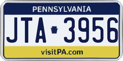 PA license plate JTA3956