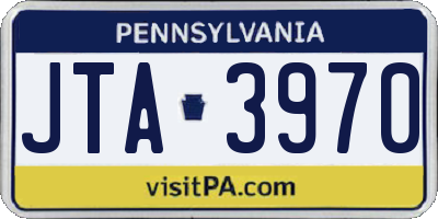 PA license plate JTA3970