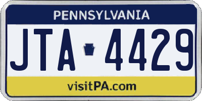 PA license plate JTA4429