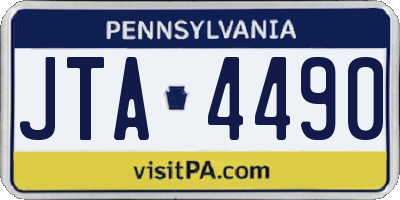 PA license plate JTA4490
