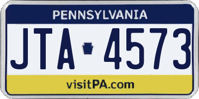 PA license plate JTA4573