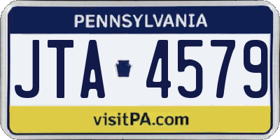 PA license plate JTA4579