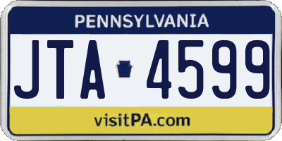 PA license plate JTA4599