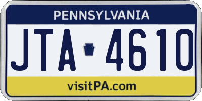 PA license plate JTA4610