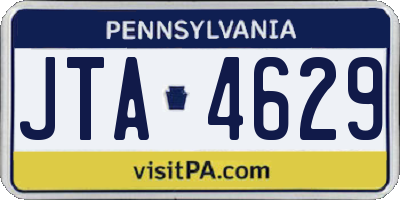 PA license plate JTA4629