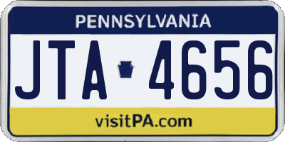 PA license plate JTA4656