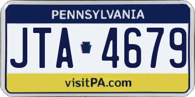 PA license plate JTA4679