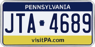 PA license plate JTA4689