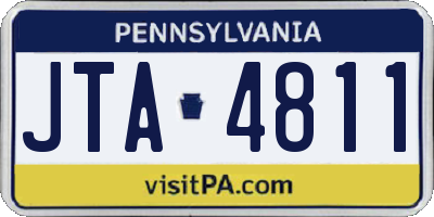 PA license plate JTA4811