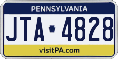 PA license plate JTA4828