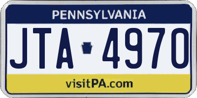 PA license plate JTA4970