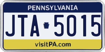 PA license plate JTA5015