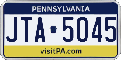 PA license plate JTA5045