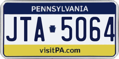 PA license plate JTA5064
