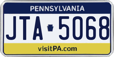 PA license plate JTA5068