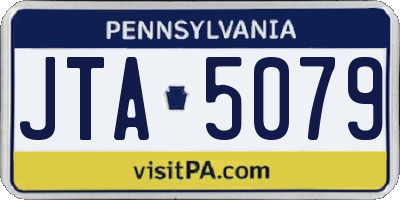 PA license plate JTA5079