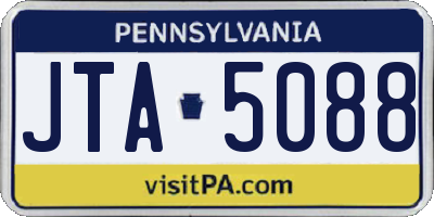 PA license plate JTA5088