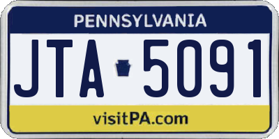PA license plate JTA5091