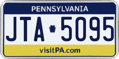 PA license plate JTA5095