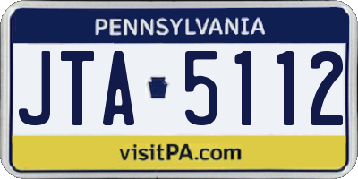 PA license plate JTA5112