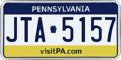 PA license plate JTA5157