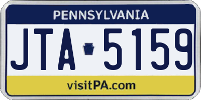 PA license plate JTA5159