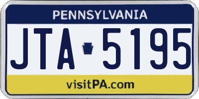 PA license plate JTA5195