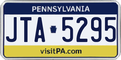 PA license plate JTA5295