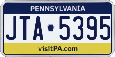 PA license plate JTA5395