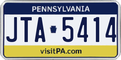 PA license plate JTA5414