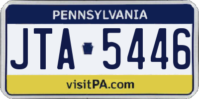 PA license plate JTA5446