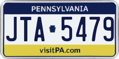 PA license plate JTA5479
