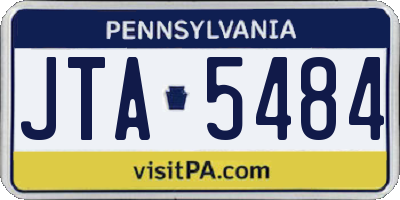 PA license plate JTA5484