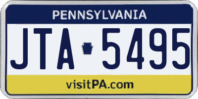 PA license plate JTA5495