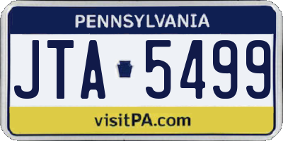 PA license plate JTA5499