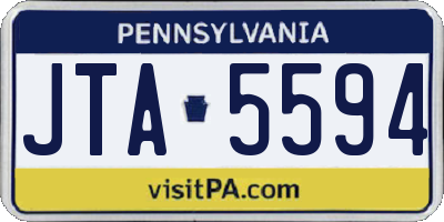 PA license plate JTA5594