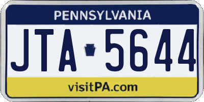 PA license plate JTA5644