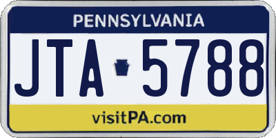 PA license plate JTA5788