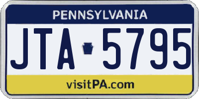 PA license plate JTA5795