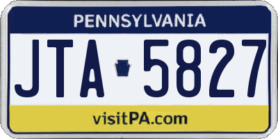 PA license plate JTA5827