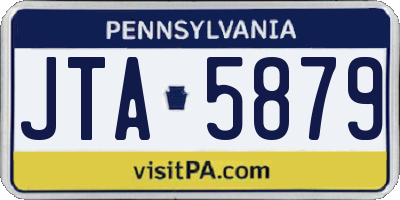 PA license plate JTA5879