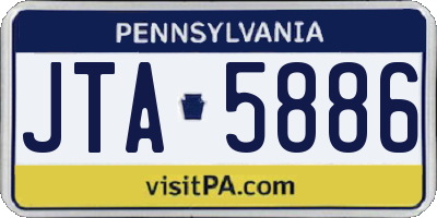 PA license plate JTA5886