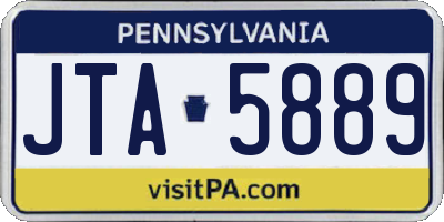 PA license plate JTA5889
