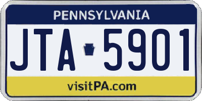 PA license plate JTA5901