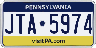 PA license plate JTA5974
