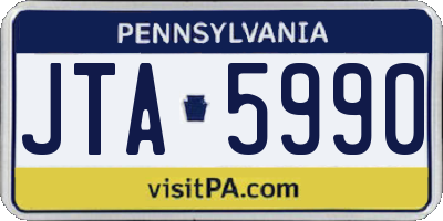 PA license plate JTA5990