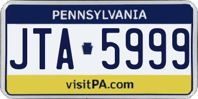 PA license plate JTA5999