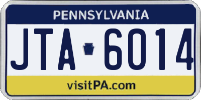 PA license plate JTA6014
